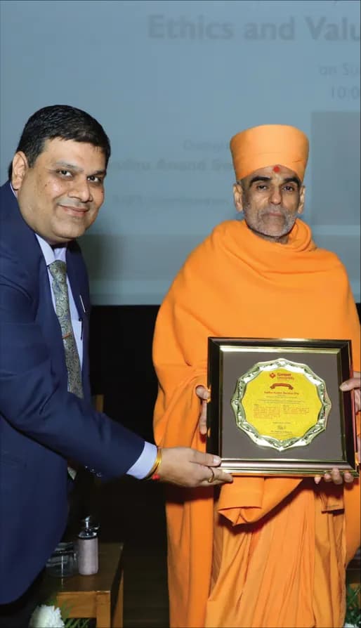 Swami Sachchidanandji, on 16thConvocation, at Ganpat University, January 05, 2023